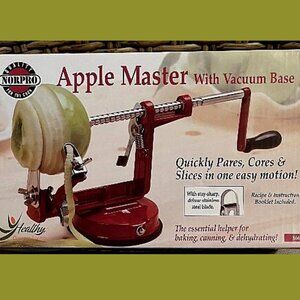 NorPro APPLE MASTER Vintage Vacuum Mount Apple Parer Slicer Corer & Peeler
